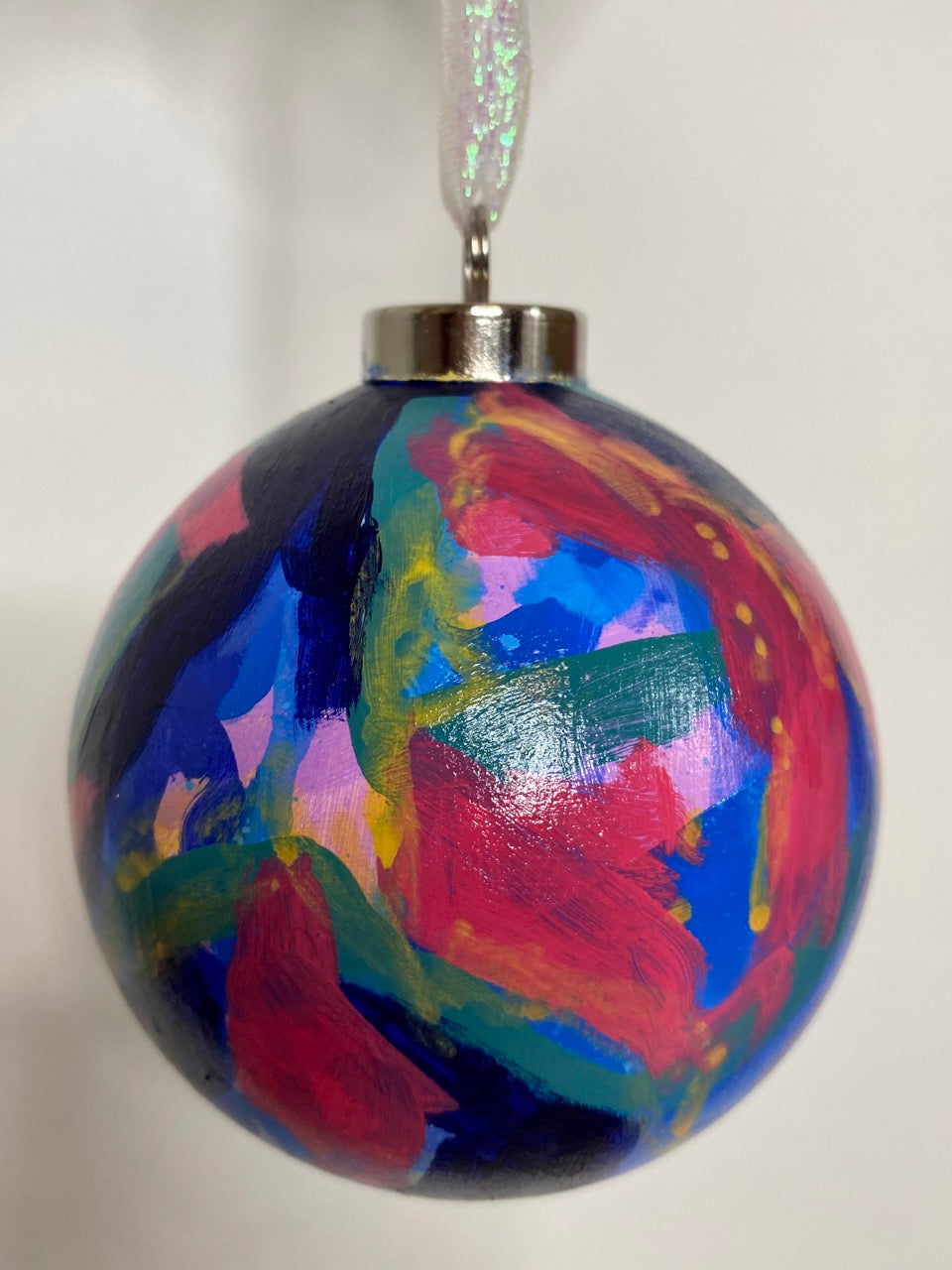 Tropical Hand Painted Painted Bisqued Ceramic  Holiday Ornament